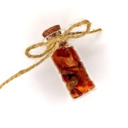 Magiczna Buteleczka talizman amulet wypełniona Karneolem Karnelianem