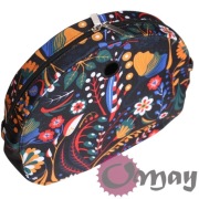 Czarny organizer do Obag MOON LIGHT kwiaty folk 2 kieszenie wkład OMAY
