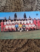 Widzew Łódź plakat z lat osiemdziesiątych z autografami  Unikat