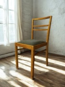 Krzesła modernistyczne vintage lata 30-50, lite drewno - 2 szt.