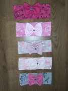 Opaska do włosów z kokardką. Mix kolorów.