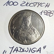 100 złotych  1988- Jadwiga PRL  mennicza