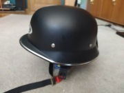Kask Motocyklowy Chopper Hełm Weteran Orzeszek Uniwersalny BLACK Niemiec
