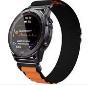 Nylonowy pasek Garmin 22mm pomarańczowo-czarny