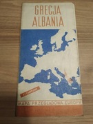 Mapa przeglądowa Europy - Grecja i Albania z 1972 r.