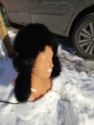 czapka z naturalnej skóry 