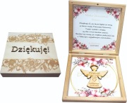 Podziękowanie chrzestnych komunia - magnes ANIOŁEK