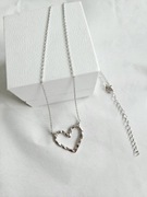 Srebrny naszyjnik z zawieszką serce p 925 naszyjnik ze srebra na prezent