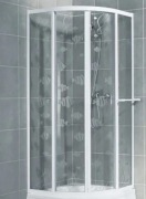 Kabina Aquaform 80 Półokrągła Szkło Ryby Biała