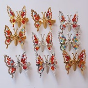 Spinki do włosów zapinki broszka motyl osadzony brylantami