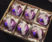 bombki prl szklane kolorowe bańki okrągle ozdoby choinkowe vintage 