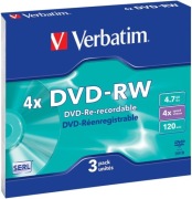 DVD-RW VERBATIM 4X 3PACK