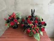 Kompozycja stroik cena za komplet wiązanka kwiaty na cmentarz Zającem