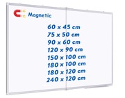 Tablica magnetyczna 120x90 cm dwustronna aluminiowa