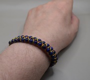 Bransoletka niebieskie oko tygrysa zapinana na węzeł