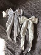 Spinki do włosów kokarda 2szt białe modna elegancka