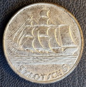 5 zł 1936 Żaglowiec - menniczy st.1