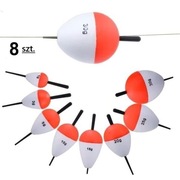 Spławiki wędkarskie .  1g/3g/5g/10g/15g/20g/25g/30g. 8 szt. 