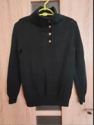 162 Czarny sweter z rozpinaną stójką rozmiar XS