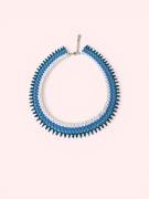 Naszyjnik koralikowy gradient niebieski, kolia, kołnierzyk, handmade