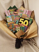 Bukiet słodki prezent zdrapki urodziny ślub wesele dzień chłopaka kobiet 