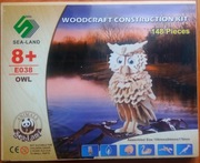 Sowa - puzzle 3D drewniane, 148 części