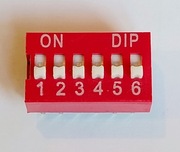 DIP switch 6 pozycyjny, do druku