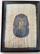 Obraz król faraon malowany na papirusie 