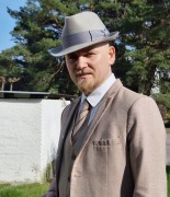 Kapelusz z wełny owczej szary. Witleather Skoczów Fedora. Rozmiar 59+