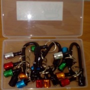 karabińczyk x3 + 18 końcówek na bity