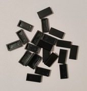 Klocek 2x1 płaski czarny - 30 szt.