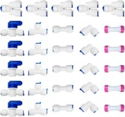 PAROAD zestaw 30 szybkozłączy 1/4 cala 6,35mm do filtra wody RO