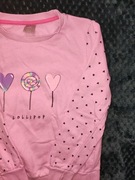 Jasna pastelowa fioletowa liliowa bluza 128 ocieplana 