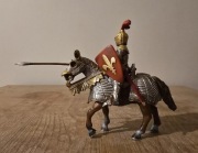 Schleich rycerz na koniu z lancą figurka model wycofany z 2003 r.