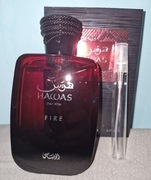 Rasasi Hawas Fire ostre perfumy męskie arabskie 10/10 Perfumetka 10ml