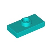 Klocki Lego Dark Turqoise Plate Modified 1x2 15573