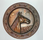 płaskorzeźba - głowa konia