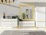 KOMPLET DANCAN BIAŁY ze złotymi dodatkami