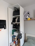 PAX Dostawka narożna 4 półki, biały, 53x58x201 cm