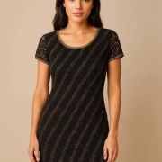 Sukienka Love Look złoto czarna M/L
