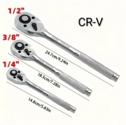 ZESTAW 3 GRZECHOTEK 1/4 3/8 1/2 CrV  Profesjonalne Klucze Nasadowe