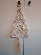 Choinka ozdoba makrama wisząca na ścianę boże narodzenie ozdoba 