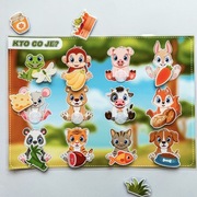 Układanka na rzepy karta pracy zabawka pomoc dydaktyczna Montessori