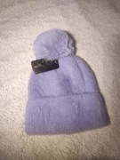 Czapka zimowa, fioletowa, milutka i ciepła 