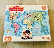Puzzle mapa świata 168 elementów