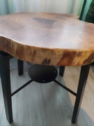 Stół,  plater drzewa, żywica epoksydowa, stearz 