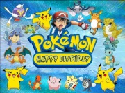 Pokemon,-banner urodzinowy, tło fotograficzne,