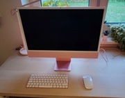 iMac 24” M1 Różowy MGPM3ZE/A – Stan Idealny, Oryg. Pudełko