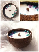 Świeca sojowa w łupinie kokosa