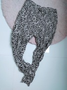 Spodnie w panterkę L 40 C materiałowe 